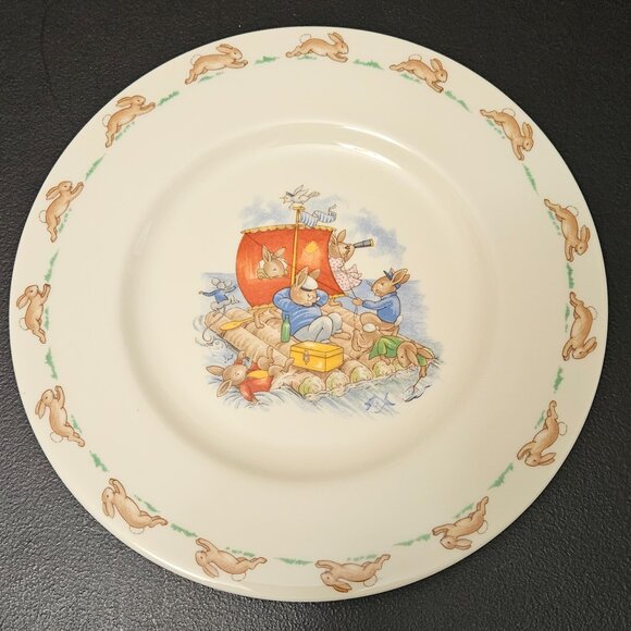 Vtg Royal Doulton Bunnykins 3 pc. English Fine Bone China – Plate, Bowl, Cup - Picture 4 of 16